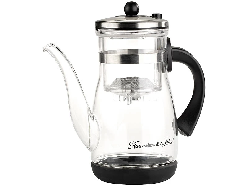 Rosenstein & Söhne Eisteemaschine:Eistee- & Tee-Bereiter-Kanne Mit Komfort-Brühfunktion, 850ml 3 Rosenstein & Söhne Eisteemaschine:Eistee- & Tee-Bereiter-Kanne Mit Komfort-Brühfunktion, 850ml – Bild 3