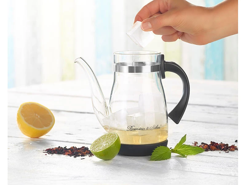 Rosenstein & Söhne Eisteemaschine:Eistee- & Tee-Bereiter-Kanne Mit Komfort-Brühfunktion, 850ml 6 Rosenstein & Söhne Eisteemaschine:Eistee- & Tee-Bereiter-Kanne Mit Komfort-Brühfunktion, 850ml – Bild 6