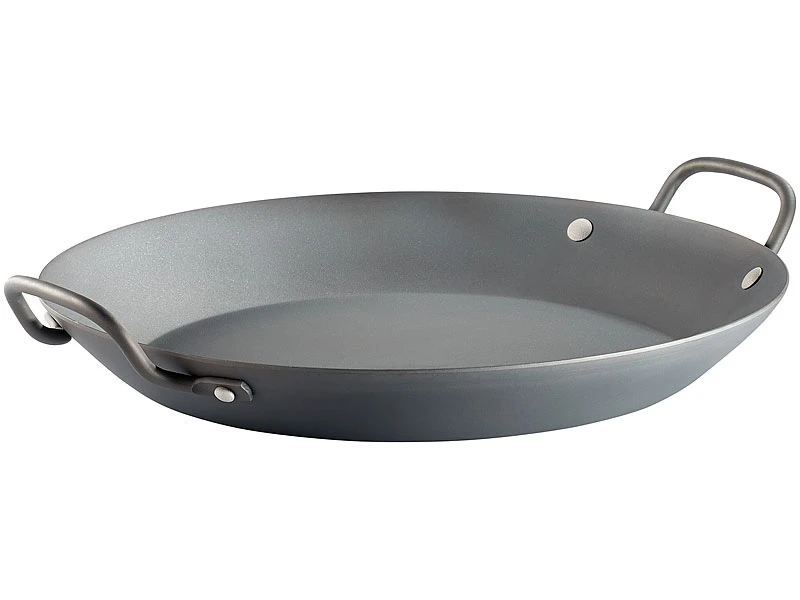 TS Kaltgeschmiedete Pfanne:Kaltgeschmiedete Brat- Und Servierpfanne, 2 Griffe, Ø 34 Cm, 4 Cm Hoch 1 TS Kaltgeschmiedete Pfanne:Kaltgeschmiedete Brat- Und Servierpfanne, 2 Griffe, Ø 34 Cm, 4 Cm Hoch