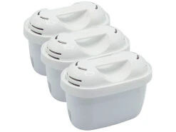 Rosenstein & Söhne Wasserfilter:3er-Set Filterkartuschen Für Brita Maxtra & Kompatible Systeme, Oval