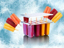 Rosenstein & Söhne Eis Am Stiel Formen:Eis-am-Stiel-Bereiter Mit 8 Eisformen Und Holzstielen