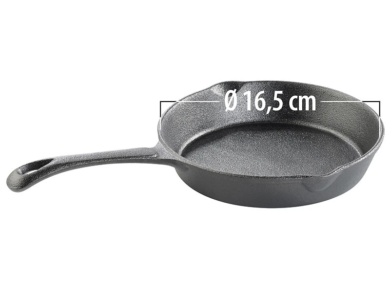 TS Bratpfannen:Gusseisen-Pfannen, 3er-Spar-Set (12,5/16,5/21 Cm) 6 TS Bratpfannen:Gusseisen-Pfannen, 3er-Spar-Set (12,5/16,5/21 Cm) – Bild 6