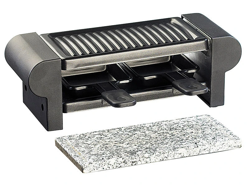 Rosenstein & Söhne Raclette-Tischgrill:Raclette Für 4 Personen, Mit Grillaufsatz Und Heißem Stein, 350 Watt 4 Rosenstein & Söhne Raclette-Tischgrill:Raclette Für 4 Personen, Mit Grillaufsatz Und Heißem Stein, 350 Watt – Bild 4