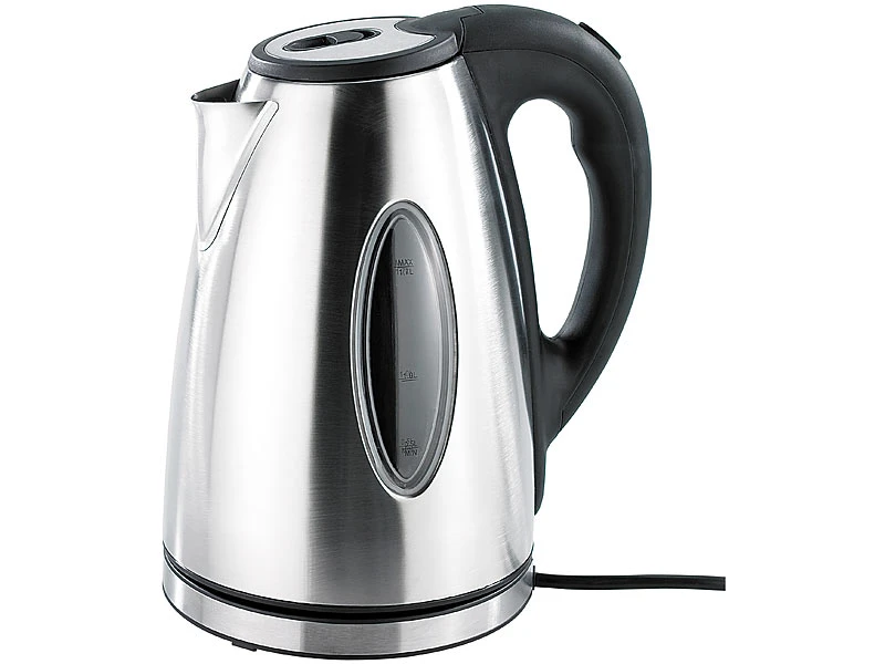 Rosenstein & Söhne Kabelloser Wasserkocher:Edelstahl-Wasserkocher WSK-150.b Mit Kalkfilter, 1,7 Liter 2 Rosenstein & Söhne Kabelloser Wasserkocher:Edelstahl-Wasserkocher WSK-150.b Mit Kalkfilter, 1,7 Liter – Bild 2