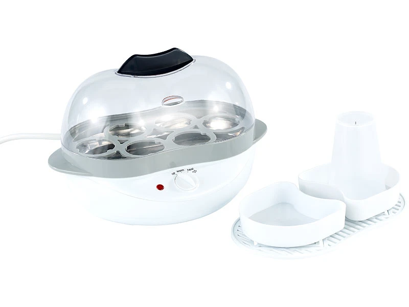 Rosenstein & Söhne Eikocher:2in1-Eierkocher Mit Warmhalte-Funktion, 400 Watt, 6 Eier Oder Rührei 4 Rosenstein & Söhne Eikocher:2in1-Eierkocher Mit Warmhalte-Funktion, 400 Watt, 6 Eier Oder Rührei – Bild 4