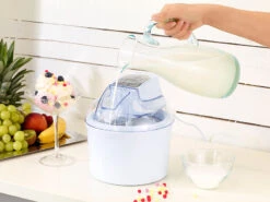 Rosenstein & Söhne Speiseeisbereiter:4in1-Eismaschine EMA-300 Mit LCD-Display, Für 1,5 Liter Speiseeis, 7 W -Rosenstein & Söhne Shop nc3610 1