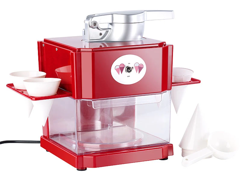 Rosenstein & Söhne Schnee Eismaschine:Shaved-Ice-Maker Mit 4 Eisbechern Und Servierhalter(Versandrückläufer) 5 Rosenstein & Söhne Schnee Eismaschine:Shaved-Ice-Maker Mit 4 Eisbechern Und Servierhalter(Versandrückläufer) – Bild 5