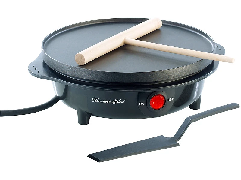 Rosenstein & Söhne Mini Crepes Maker:Elektrischer Mini-Crêpes-Maker, 500 Watt, Ø 18 Cm 1 Rosenstein & Söhne Mini Crepes Maker:Elektrischer Mini-Crêpes-Maker, 500 Watt, Ø 18 Cm