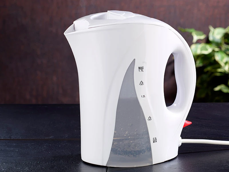 PEARL Einfacher Wasserkocher:Standard XL Wasserkocher Mit 1,7 Liter, 2200 Watt, Weiß 2 PEARL Einfacher Wasserkocher:Standard XL Wasserkocher Mit 1,7 Liter, 2200 Watt, Weiß – Bild 2