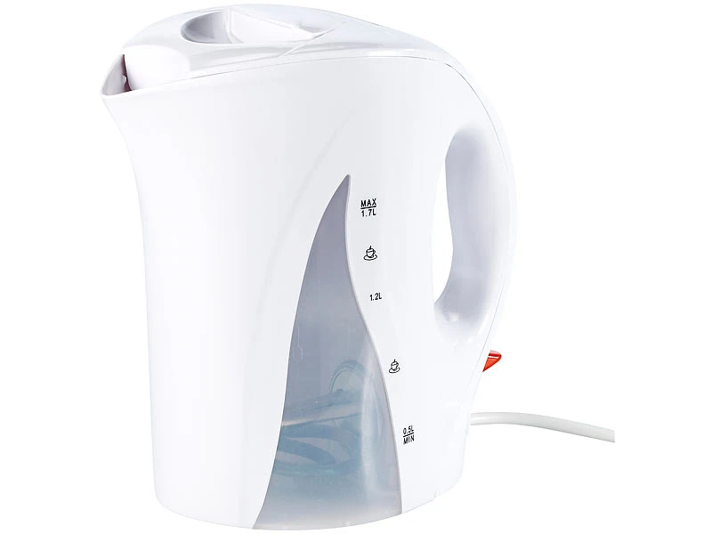 PEARL Einfacher Wasserkocher:Standard XL Wasserkocher Mit 1,7 Liter, 2200 Watt, Weiß 1 PEARL Einfacher Wasserkocher:Standard XL Wasserkocher Mit 1,7 Liter, 2200 Watt, Weiß