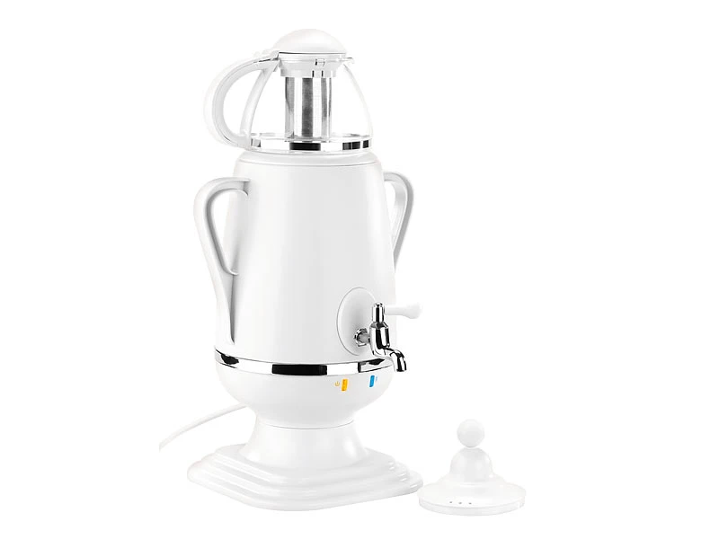 PEARL Samovar:Samowar-Teebereiter Mit Glas-Teekanne, 2.300 Watt, 3,5 Und 0,5 Liter 1 PEARL Samovar:Samowar-Teebereiter Mit Glas-Teekanne, 2.300 Watt, 3,5 Und 0,5 Liter