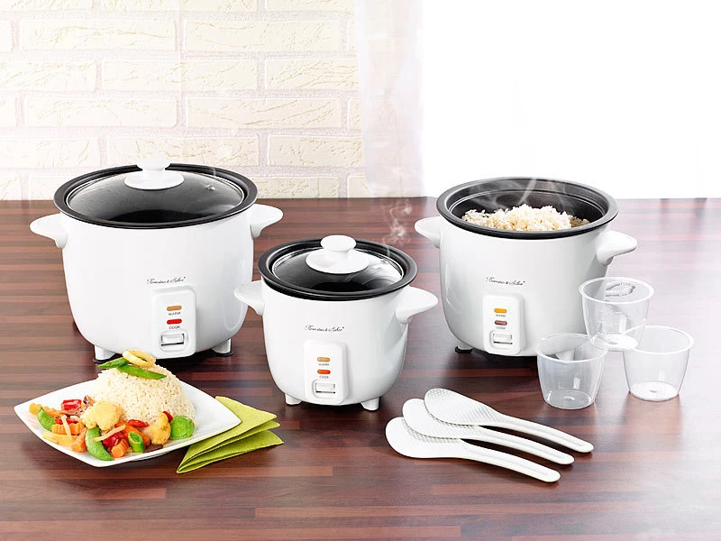 Rosenstein & Söhne Rice Cooker:Mini-Reiskocher Mit Dampfgar-Einsatz & Warmhaltefunktion, 0,5 L, 350 W 2 Rosenstein & Söhne Rice Cooker:Mini-Reiskocher Mit Dampfgar-Einsatz & Warmhaltefunktion, 0,5 L, 350 W – Bild 2