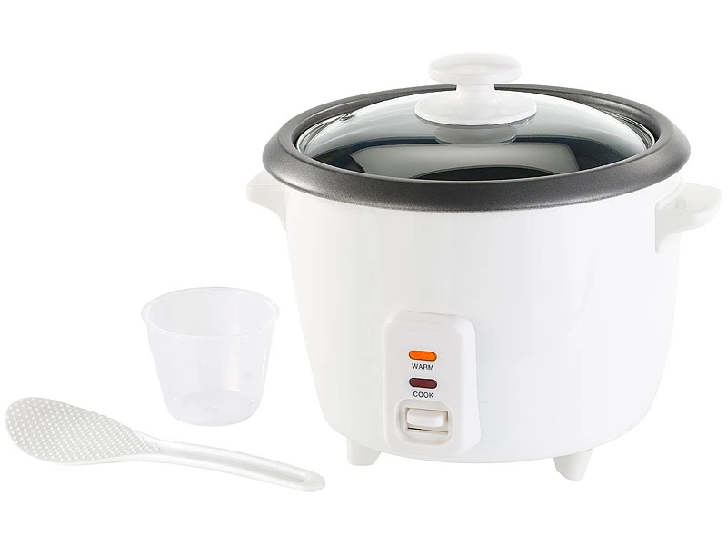 Rosenstein & Söhne Multikocher:Reiskocher Mit Dampfgar-Einsatz & Warmhaltefunktion, 1 L, 400 Watt 1 Rosenstein & Söhne Multikocher:Reiskocher Mit Dampfgar-Einsatz & Warmhaltefunktion, 1 L, 400 Watt