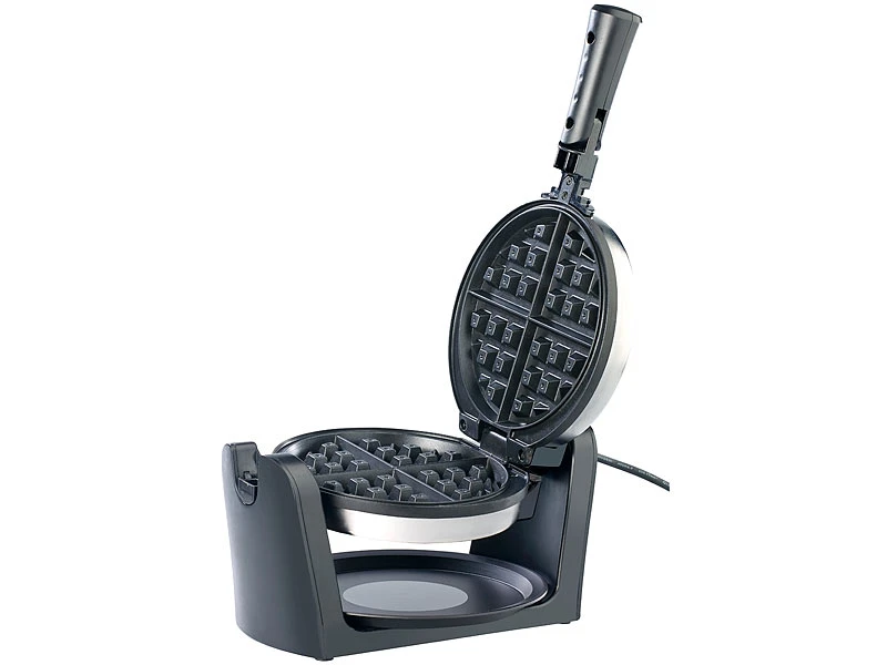 Rosenstein & Söhne Waffeleisen Amerikanisch:180° Drehbares Waffeleisen Für Belgische Waffeln, Edelstahl, 1.000 W 1 Rosenstein & Söhne Waffeleisen Amerikanisch:180° Drehbares Waffeleisen Für Belgische Waffeln, Edelstahl, 1.000 W