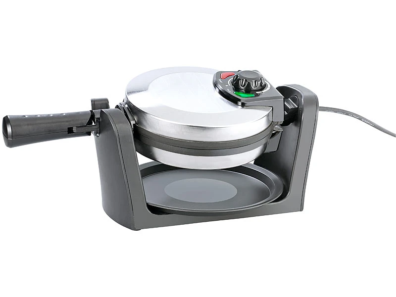 Rosenstein & Söhne Waffeleisen Amerikanisch:180° Drehbares Waffeleisen Für Belgische Waffeln, Edelstahl, 1.000 W 2 Rosenstein & Söhne Waffeleisen Amerikanisch:180° Drehbares Waffeleisen Für Belgische Waffeln, Edelstahl, 1.000 W – Bild 2