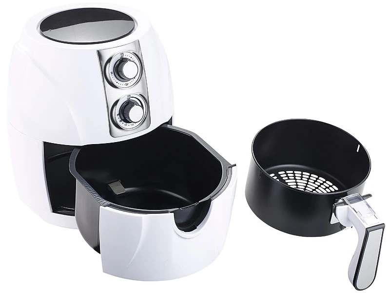 Rosenstein & Söhne Heißluftfritteusen:Multi-Heißluft-Fritteuse Zum Fettarmen Frittieren, 1.400 W, 2,5 L 3 Rosenstein & Söhne Heißluftfritteusen:Multi-Heißluft-Fritteuse Zum Fettarmen Frittieren, 1.400 W, 2,5 L – Bild 3