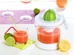 Rosenstein & Söhne Orangensaftpresse:Elektrische Zitruspresse, 40 Watt, 1 Liter, Abnehmbare Kanne -Rosenstein & Söhne Shop nc3795 1