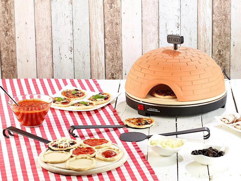 Cucina Di Modena Pizzaofen Raclette:Pizzaofen, Kleine & Große Pizzen, Terrakotta-Haube (Versandrückläufer) 2 Cucina Di Modena Pizzaofen Raclette:Pizzaofen, Kleine & Große Pizzen, Terrakotta-Haube (Versandrückläufer) – Bild 2