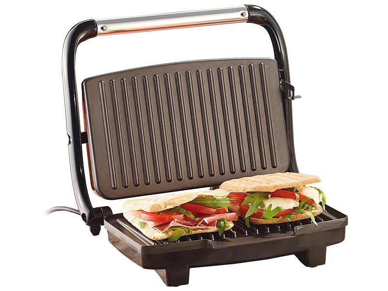 Rosenstein & Söhne Panini Sandwich Maker:Panini-, Sandwich- & Kontaktgrill CG-2510, 1.000 W 1 Rosenstein & Söhne Panini Sandwich Maker:Panini-, Sandwich- & Kontaktgrill CG-2510, 1.000 W