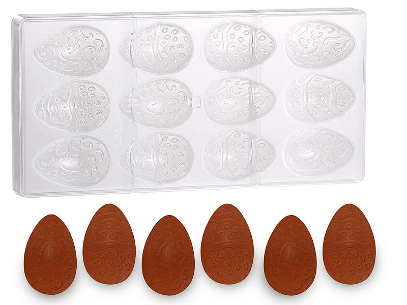 Rosenstein & Söhne Gießformen Ostern:2er Pack Schokoladen-Gussform Osterei, Klein 2 Rosenstein & Söhne Gießformen Ostern:2er Pack Schokoladen-Gussform Osterei, Klein – Bild 2