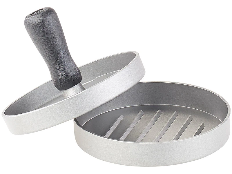 Rosenstein & Söhne Burgerpresse:Frikadellen- & Hamburger-Presse Mit Antihaft-Beschichtung, Ø 12 Cm 1 Rosenstein & Söhne Burgerpresse:Frikadellen- & Hamburger-Presse Mit Antihaft-Beschichtung, Ø 12 Cm
