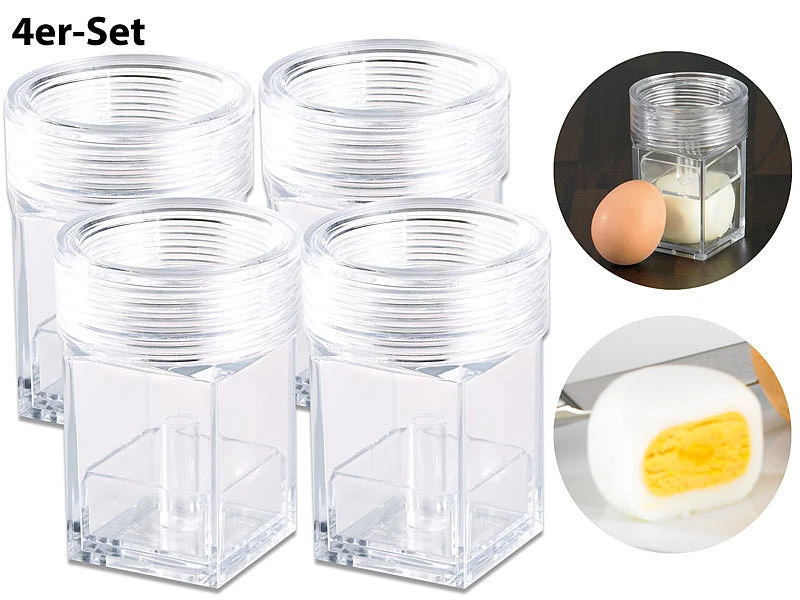 Infactory Eierformer:4er-Set Würfel-Ei-Maschinen Für Eckige Eier 1 Infactory Eierformer:4er-Set Würfel-Ei-Maschinen Für Eckige Eier