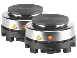 Rosenstein & Söhne Einzelkochplatte:2er-Set Elektrische Mini-Einzel-Kochplatten, Stufenlos, Je 500 Watt -Rosenstein & Söhne Shop nc9586 14
