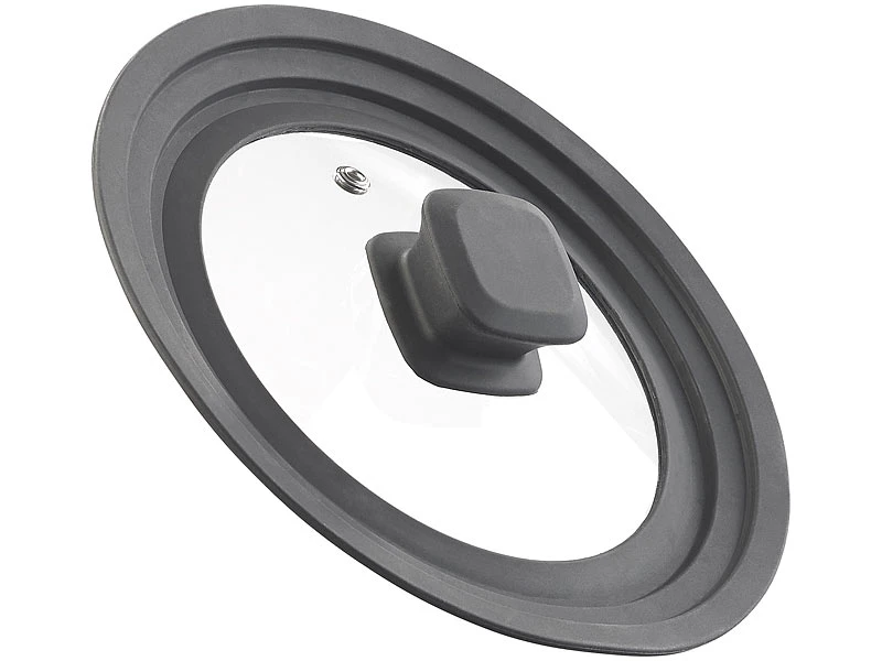 Rosenstein & Söhne Topfdeckel Silikon:Universal-Silikonrand-Glasdeckel Für Töpfe & Pfannen Mit Ø 16 - 20 Cm 1 Rosenstein & Söhne Topfdeckel Silikon:Universal-Silikonrand-Glasdeckel Für Töpfe & Pfannen Mit Ø 16 - 20 Cm