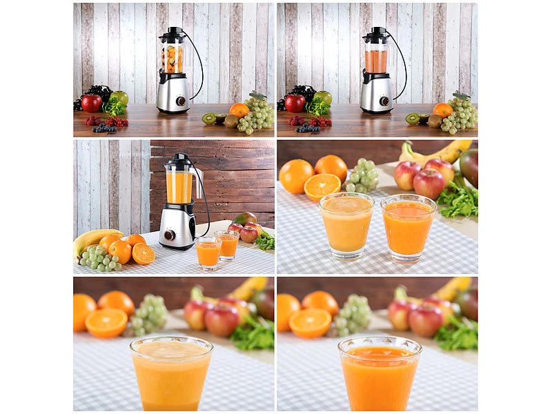 Rosenstein & Söhne Mixer Mit Vakuumpumpen:2in1-Vakuum-Mixer Mit 3 Stufen & 4 Klingen, Versandrückläufer 8 Rosenstein & Söhne Mixer Mit Vakuumpumpen:2in1-Vakuum-Mixer Mit 3 Stufen & 4 Klingen, Versandrückläufer – Bild 8
