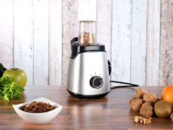 Rosenstein & Söhne Mixer Mit Vakuumpumpe:Mahl-Aufsatz Mit Edelstahl-Klinge Und Becher Für 2in1-Vakuum-Mixer -Rosenstein & Söhne Shop nx1356 3