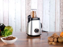 Rosenstein & Söhne Mixer Mit Vakuumpumpe:Mahl-Aufsatz Mit Edelstahl-Klinge Und Becher Für 2in1-Vakuum-Mixer -Rosenstein & Söhne Shop nx1356 4