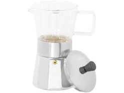 Cucina Di Modena Espressobereiter:Design-Espressokocher, Kanne Aus Borosilikat-Glas, 300 Ml, 6 Tassen -Rosenstein & Söhne Shop nx1437 1