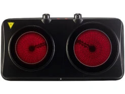 Rosenstein & Söhne Doppelkochfeld:Glaskeramik-Doppel-Kochfeld, Infrarot-Wärme, 2.000 W, Ø 16,4 & 18,8 Cm -Rosenstein & Söhne Shop nx1438 0 1