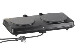 Rosenstein & Söhne Doppelkochfeld:Glaskeramik-Doppel-Kochfeld, Infrarot-Wärme, 2.000 W, Ø 16,4 & 18,8 Cm -Rosenstein & Söhne Shop nx1438 6 1