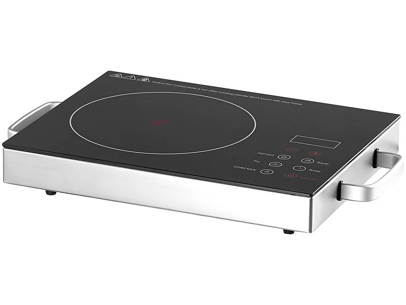 Rosenstein & Söhne Ceran Kochplatte Einzeln:Glaskeramik-Kochfeld, Infrarot-Wärme, Touch-Bedienfeld, 2.000 W, 20 Cm 7 Rosenstein & Söhne Ceran Kochplatte Einzeln:Glaskeramik-Kochfeld, Infrarot-Wärme, Touch-Bedienfeld, 2.000 W, 20 Cm – Bild 7