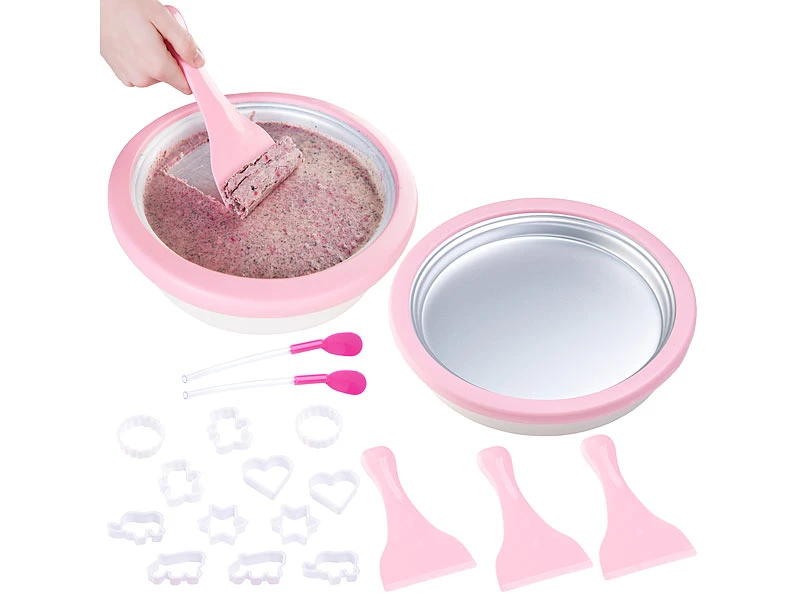 TokioKitchenWare Gerolltes Eis:2er-Set Eis-Teppanyaki-Platten Zum Zubereiten Von Ice Cream Rolls 1 TokioKitchenWare Gerolltes Eis:2er-Set Eis-Teppanyaki-Platten Zum Zubereiten Von Ice Cream Rolls