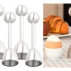 Rosenstein & Söhne Eierschalenbrecher:4er-Set Eierköpfer & Eieröffner Aus Edelstahl, Für Harte & Weiche Eier