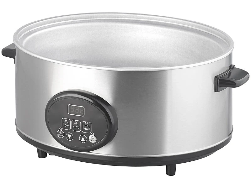 Rosenstein & Söhne Mini-Schongarer:Schongarer Mit Keramik-Einsatz 4,5 L, 2 TemperaturenVersandrückläufer 4 Rosenstein & Söhne Mini-Schongarer:Schongarer Mit Keramik-Einsatz 4,5 L, 2 TemperaturenVersandrückläufer – Bild 4