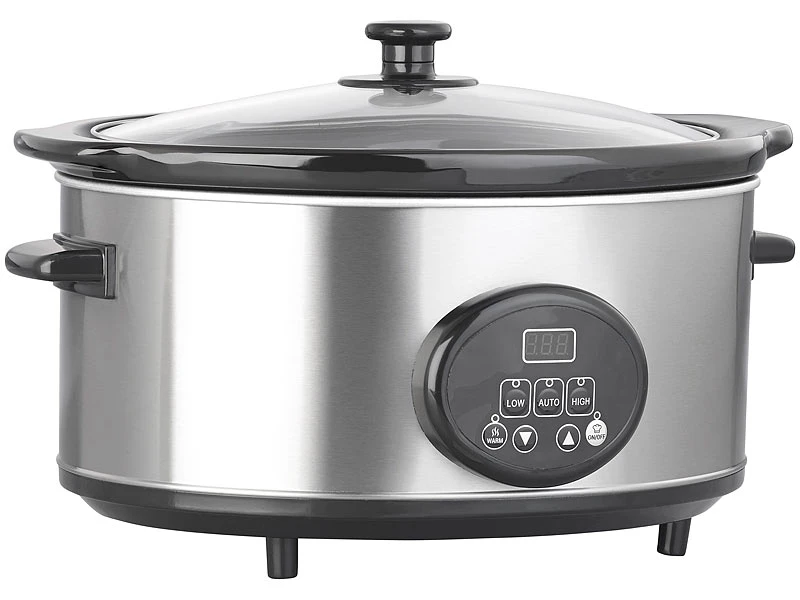 Rosenstein & Söhne Mini-Schongarer:Schongarer Mit Keramik-Einsatz 4,5 L, 2 TemperaturenVersandrückläufer 7 Rosenstein & Söhne Mini-Schongarer:Schongarer Mit Keramik-Einsatz 4,5 L, 2 TemperaturenVersandrückläufer – Bild 7