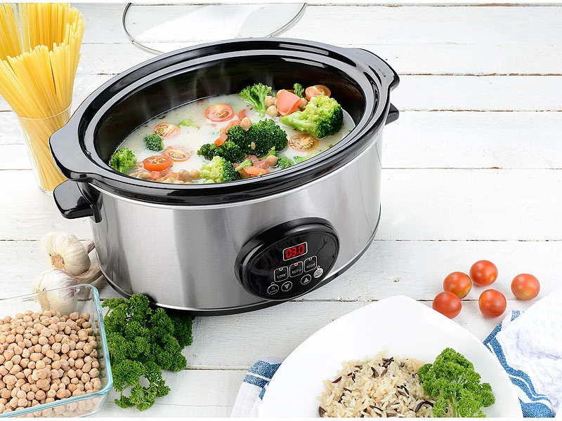 Rosenstein & Söhne Mini-Schongarer:Schongarer Mit Keramik-Einsatz 4,5 L, 2 TemperaturenVersandrückläufer 9 Rosenstein & Söhne Mini-Schongarer:Schongarer Mit Keramik-Einsatz 4,5 L, 2 TemperaturenVersandrückläufer – Bild 9