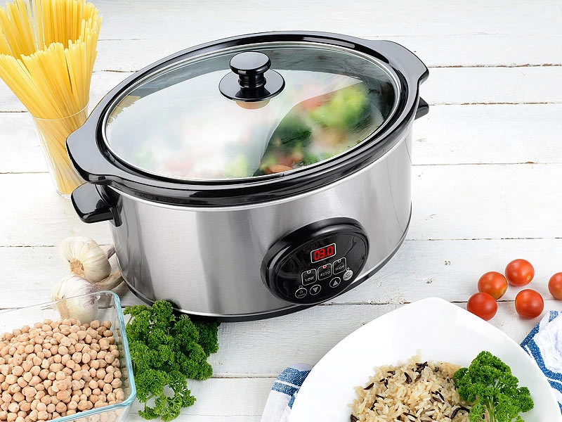 Rosenstein & Söhne Mini-Schongarer:Schongarer Mit Keramik-Einsatz 4,5 L, 2 TemperaturenVersandrückläufer 10 Rosenstein & Söhne Mini-Schongarer:Schongarer Mit Keramik-Einsatz 4,5 L, 2 TemperaturenVersandrückläufer – Bild 10