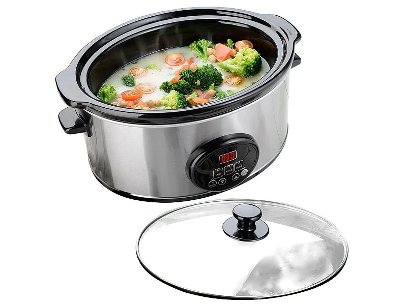 Rosenstein & Söhne Mini-Schongarer:Schongarer Mit Keramik-Einsatz 4,5 L, 2 TemperaturenVersandrückläufer 11 Rosenstein & Söhne Mini-Schongarer:Schongarer Mit Keramik-Einsatz 4,5 L, 2 TemperaturenVersandrückläufer – Bild 11