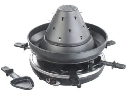 Rosenstein & Söhne Fondue Raclette:Elektrischer 3in1-Tatarenhut- & Raclette-Grill Versandrückläufer -Rosenstein & Söhne Shop nx3214 0 1