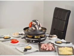 Rosenstein & Söhne Fondue Raclette:Elektrischer 3in1-Tatarenhut- & Raclette-Grill Versandrückläufer -Rosenstein & Söhne Shop nx3214 6 1
