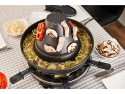Rosenstein & Söhne Fondue Raclette:Elektrischer 3in1-Tatarenhut- & Raclette-Grill Versandrückläufer -Rosenstein & Söhne Shop nx3214 7 1
