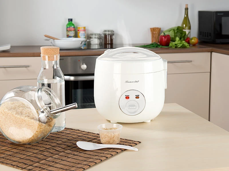 Rosenstein & Söhne Elektro-Reiskocher:Reiskocher Mit Warmhalte-Funktion & Dampfgar-Einsatz, 1,2 Liter, 500 W 3 Rosenstein & Söhne Elektro-Reiskocher:Reiskocher Mit Warmhalte-Funktion & Dampfgar-Einsatz, 1,2 Liter, 500 W – Bild 3
