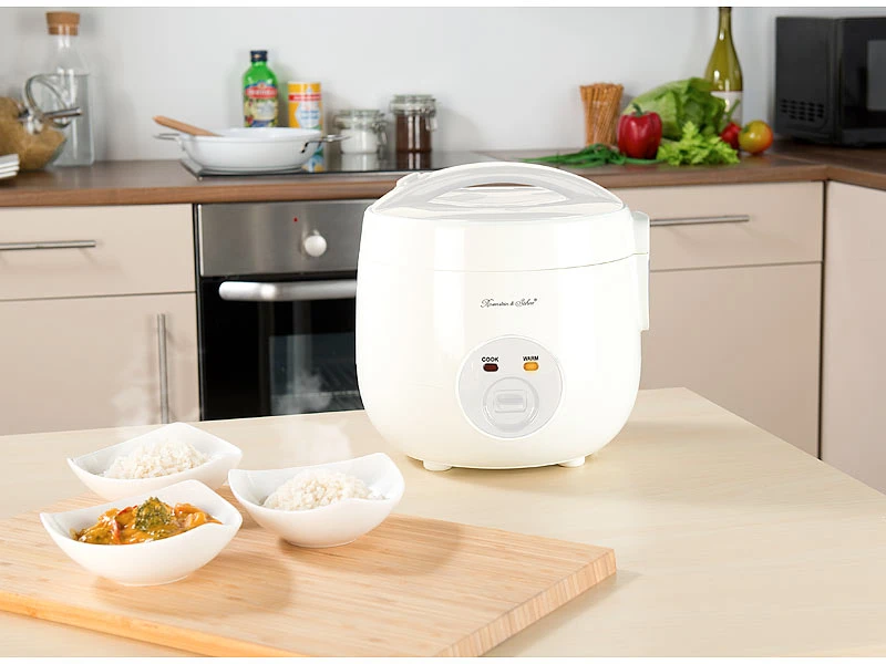 Rosenstein & Söhne Elektro-Reiskocher:Reiskocher Mit Warmhalte-Funktion & Dampfgar-Einsatz, 1,2 Liter, 500 W 4 Rosenstein & Söhne Elektro-Reiskocher:Reiskocher Mit Warmhalte-Funktion & Dampfgar-Einsatz, 1,2 Liter, 500 W – Bild 4