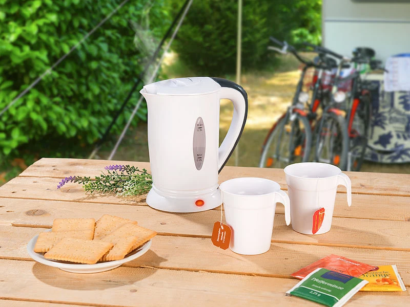 PEARL Mini Wasserkocher:Reise-Wasserkocher Mit 2 Bechern, 110/230 Volt, 650 Watt, 500 Ml 2 PEARL Mini Wasserkocher:Reise-Wasserkocher Mit 2 Bechern, 110/230 Volt, 650 Watt, 500 Ml – Bild 2