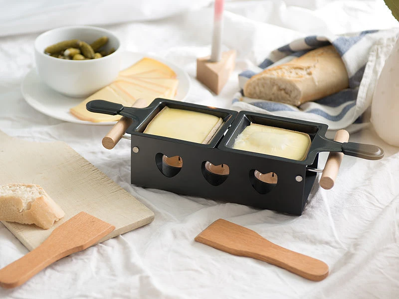 Rosenstein & Söhne Kerzen Raclette:2er-Set Teelicht-Raclette Für 2 Personen, Mit Schabern Und Teelichtern 8 Rosenstein & Söhne Kerzen Raclette:2er-Set Teelicht-Raclette Für 2 Personen, Mit Schabern Und Teelichtern – Bild 8