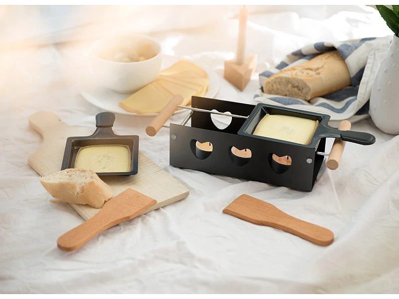 Rosenstein & Söhne Kerzen Raclette:2er-Set Teelicht-Raclette Für 2 Personen, Mit Schabern Und Teelichtern 9 Rosenstein & Söhne Kerzen Raclette:2er-Set Teelicht-Raclette Für 2 Personen, Mit Schabern Und Teelichtern – Bild 9